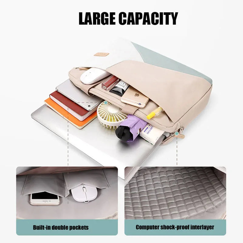 Sacoche ordinateur portable 15,6 pouces en tissu Oxford avec bandoulière