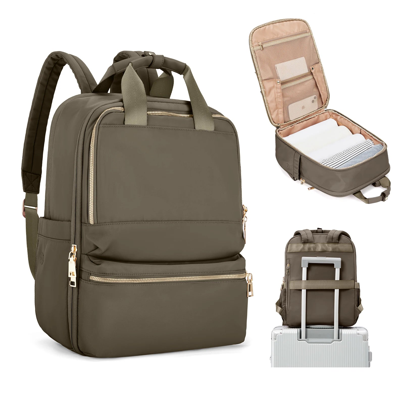 Sac À Dos Unisexe 20-35 L En Nylon Compartiment
