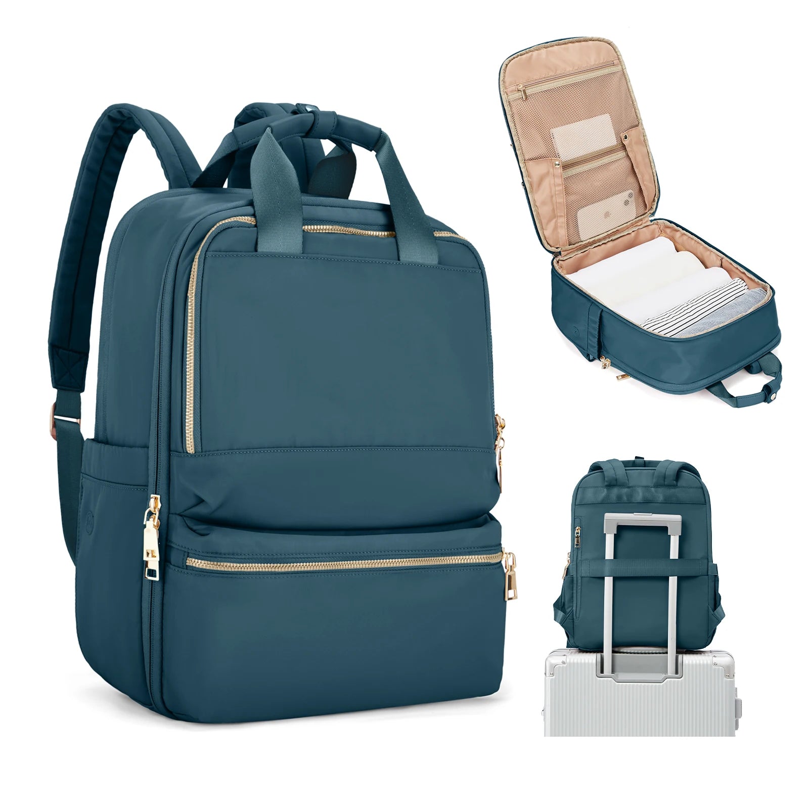 Sac À Dos Unisexe 20-35 L En Nylon Compartiment