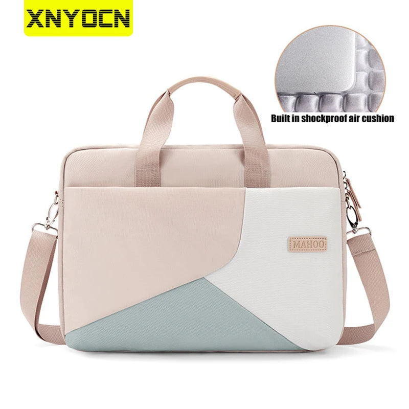 Sacoche ordinateur portable 15,6 pouces en tissu Oxford avec bandoulière
