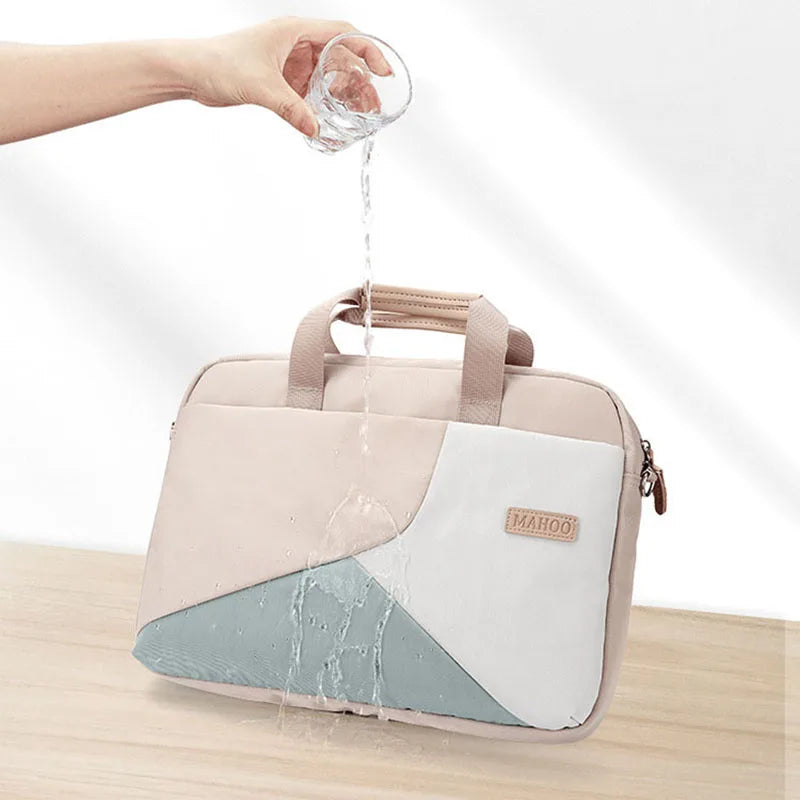 Sacoche ordinateur portable 15,6 pouces en tissu Oxford avec bandoulière