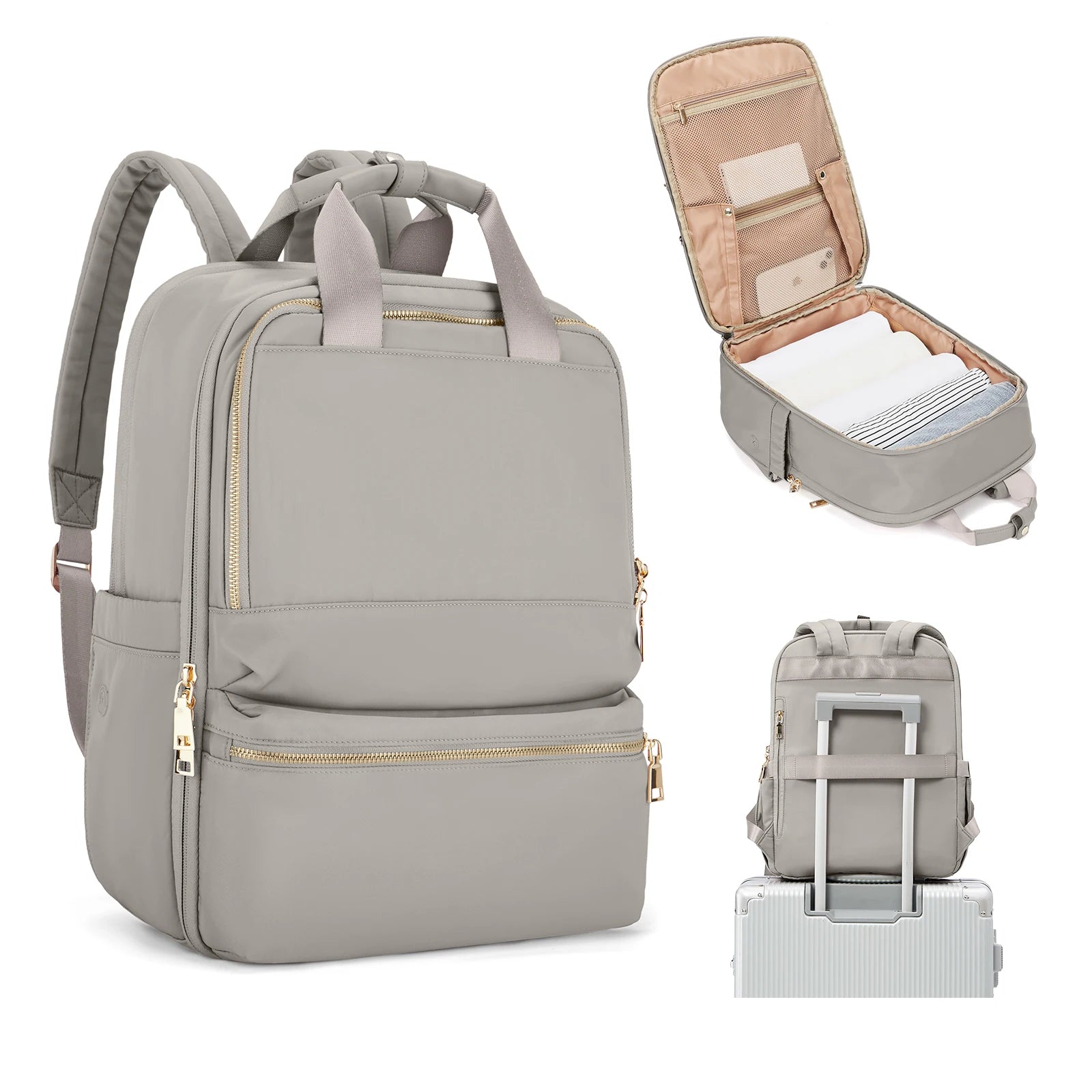 Sac À Dos Unisexe 20-35 L En Nylon Compartiment