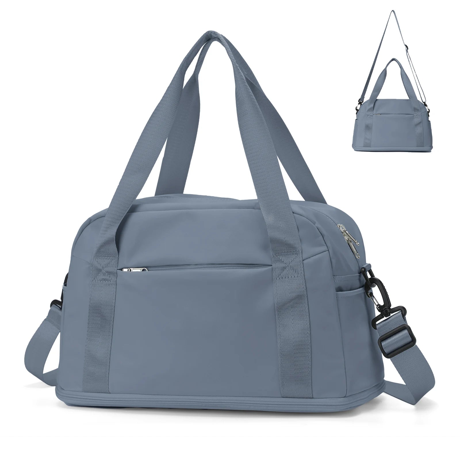 Sac polochon unisexe en nylon, bagage cabine avec poignées doubles