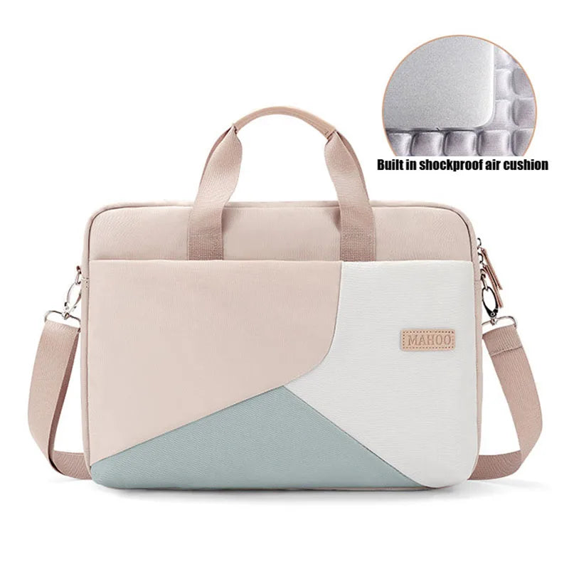 Sacoche ordinateur portable 15,6 pouces en tissu Oxford avec bandoulière