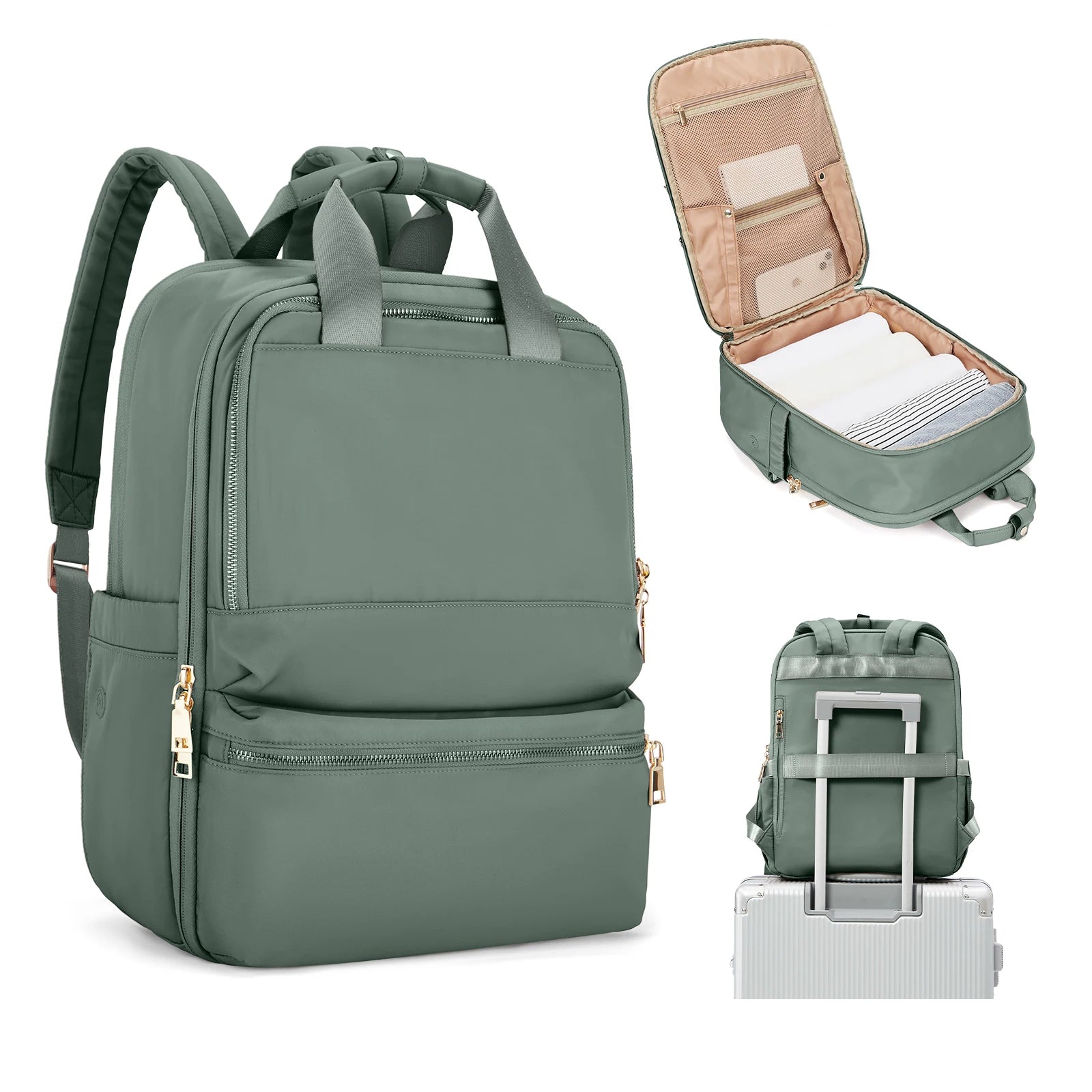 Sac À Dos Unisexe 20-35 L En Nylon Compartiment
