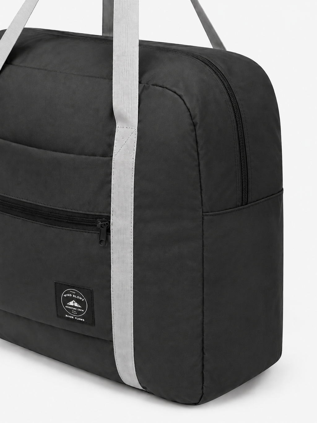 Sac polochon de voyage pliable imperméable noir 20-35 L