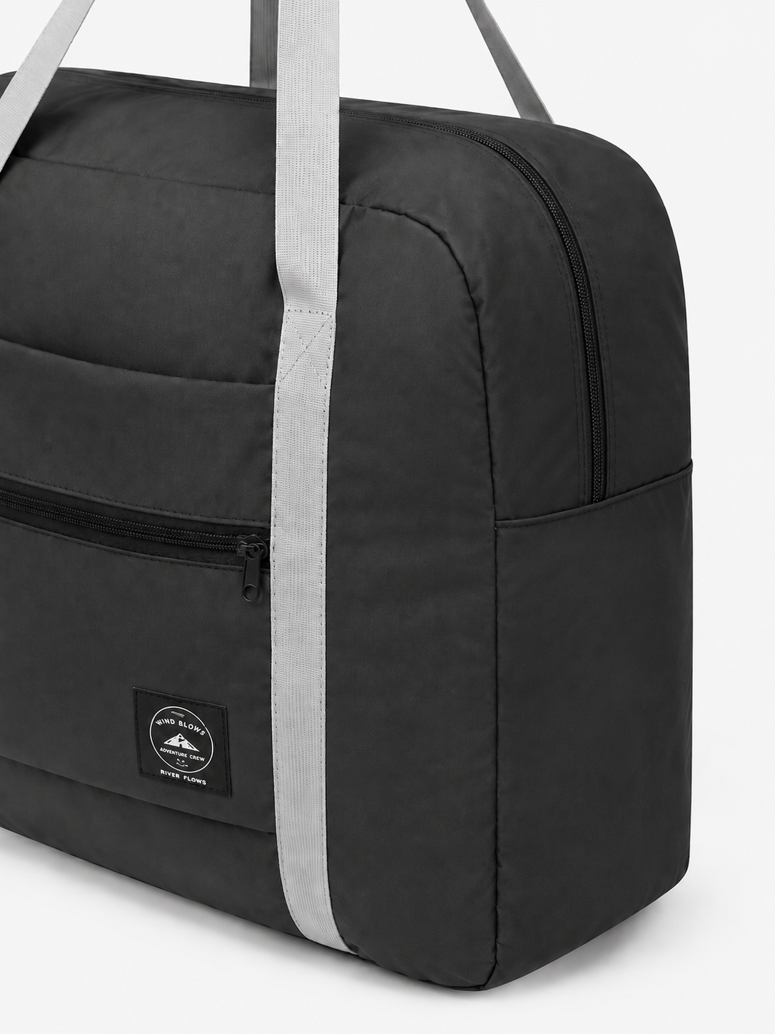 Sac polochon de voyage pliable imperméable noir 20-35 L