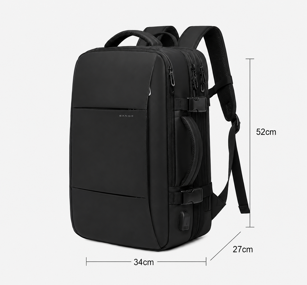 Sac À Dos Imperméable Homme Extensible Avec Port USB