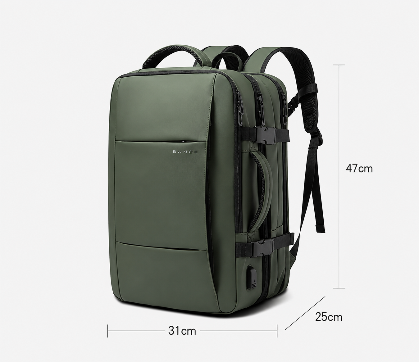 Sac À Dos Imperméable Homme Extensible Avec Port USB