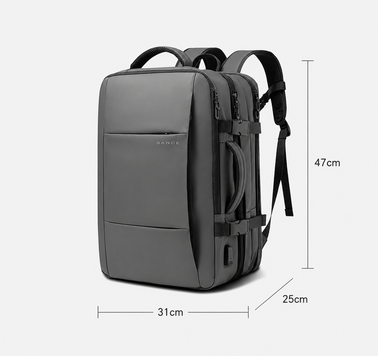 Sac À Dos Imperméable Homme Extensible Avec Port USB