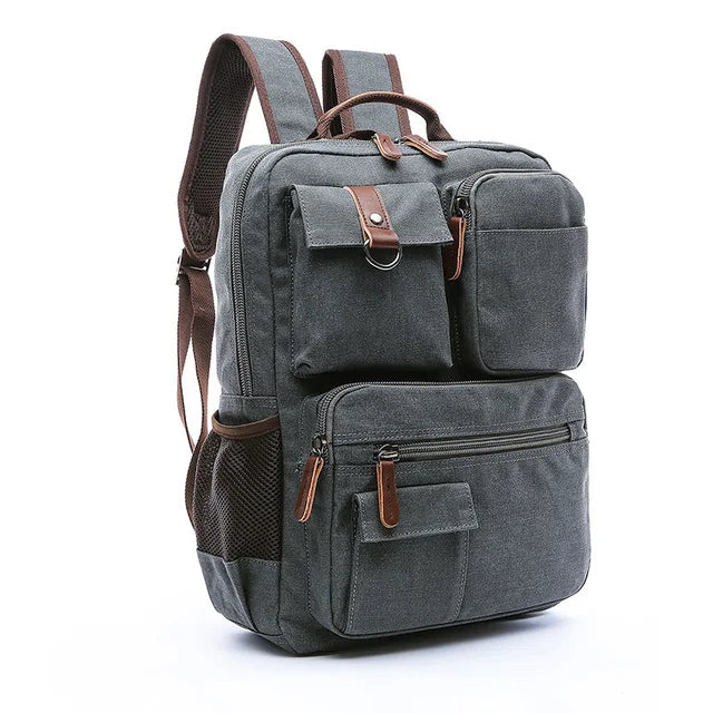 Sac À Dos Classe Homme En Toile Compartiment Ordinateur