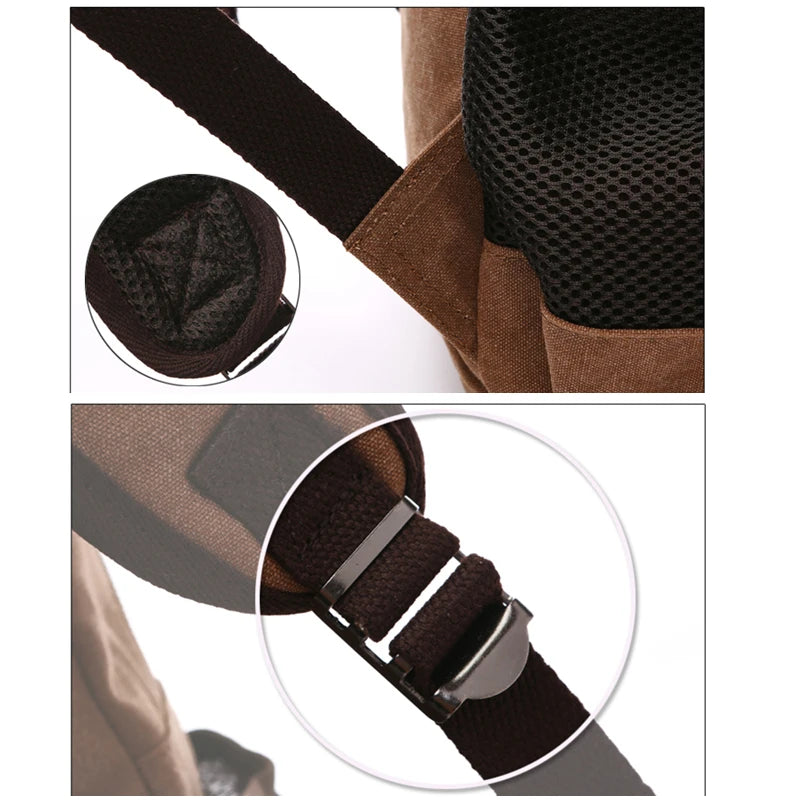 Sac À Dos Classe Homme En Toile Compartiment Ordinateur