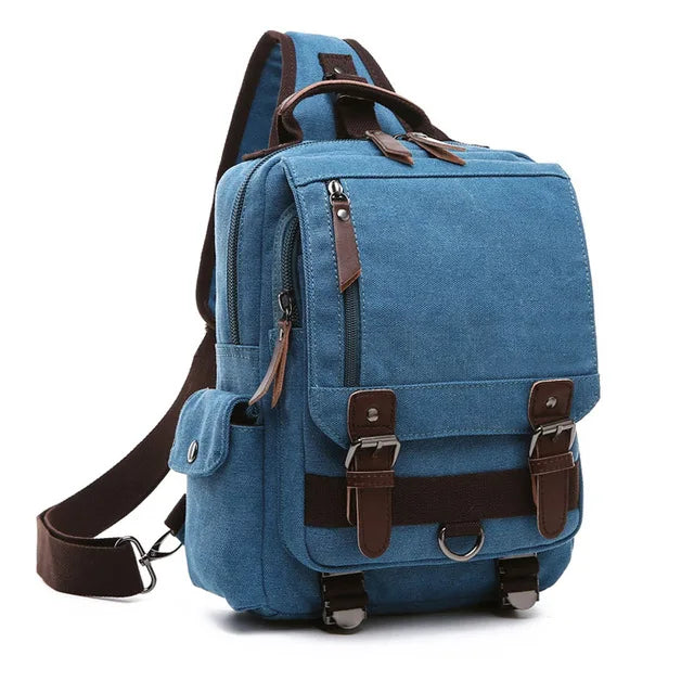 Petit Sac À Dos Homme En Toile Marron