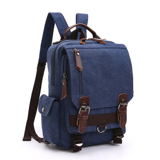 Petit Sac À Dos Homme En Toile Marron