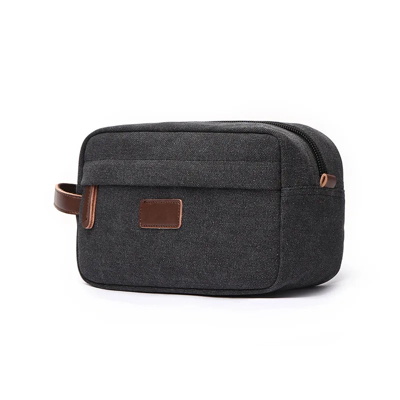 Trousse De Toilette De Voyage Homme En Toile Avec Poche