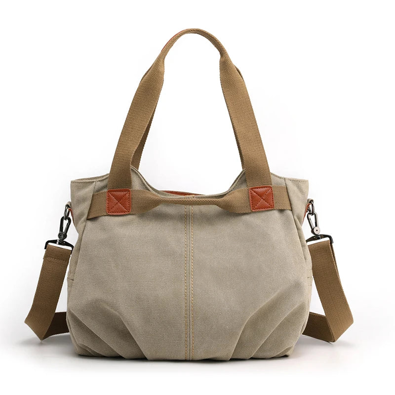 Sac hobo femme bleu en toile avec bandoulière et fermeture éclair