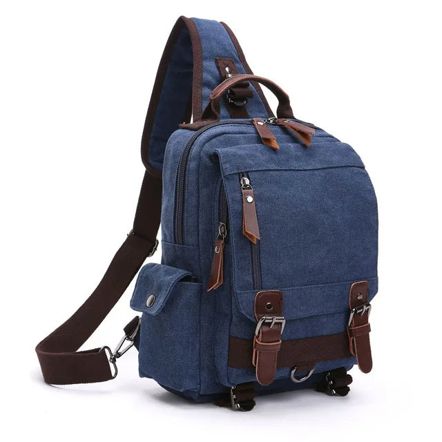 Petit Sac À Dos Homme En Toile Marron