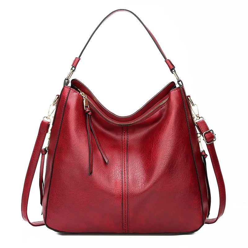 Sac hobo femme marron en polyuréthane à fermeture zippée