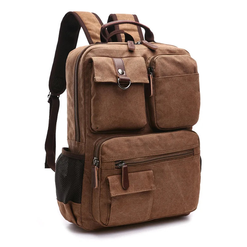 Sac À Dos Classe Homme En Toile Compartiment Ordinateur
