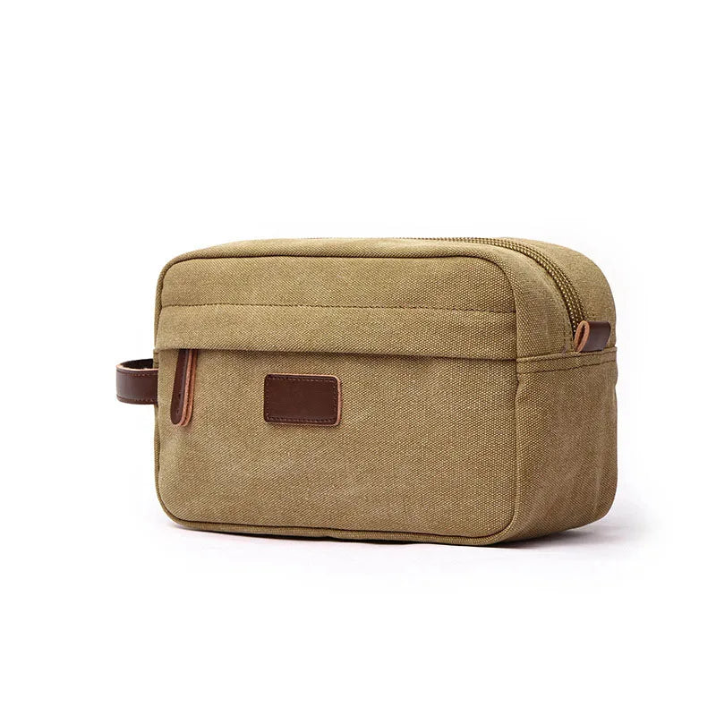 Trousse De Toilette De Voyage Homme En Toile Avec Poche