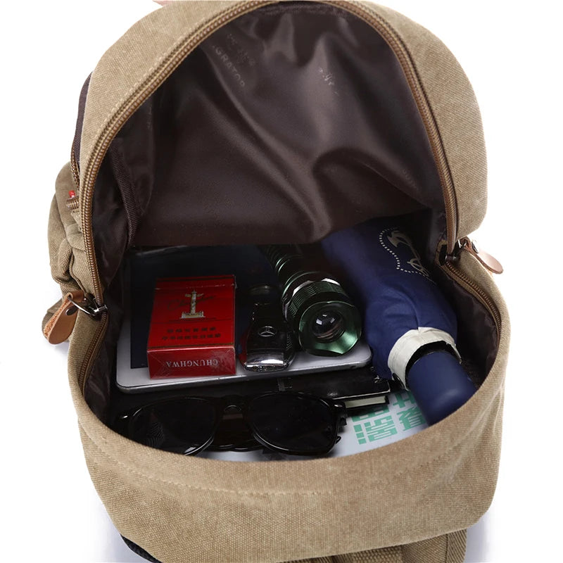 Sac À Dos Souple En Toile Kaki