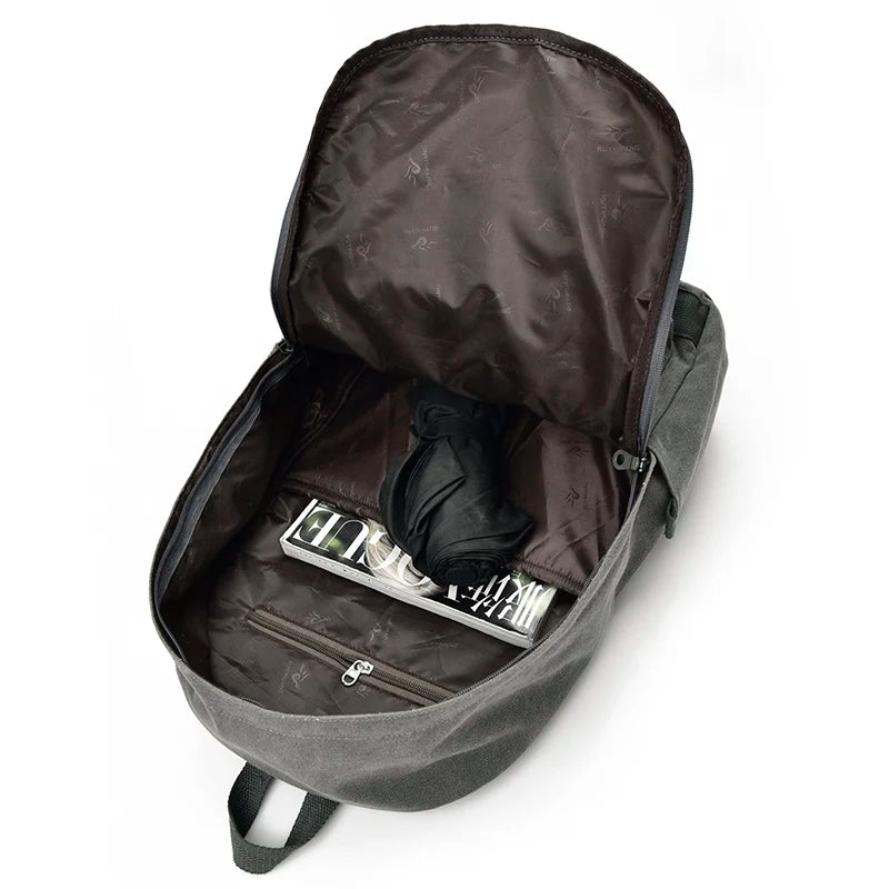 Sac À Dos Garçon Gris En Toile