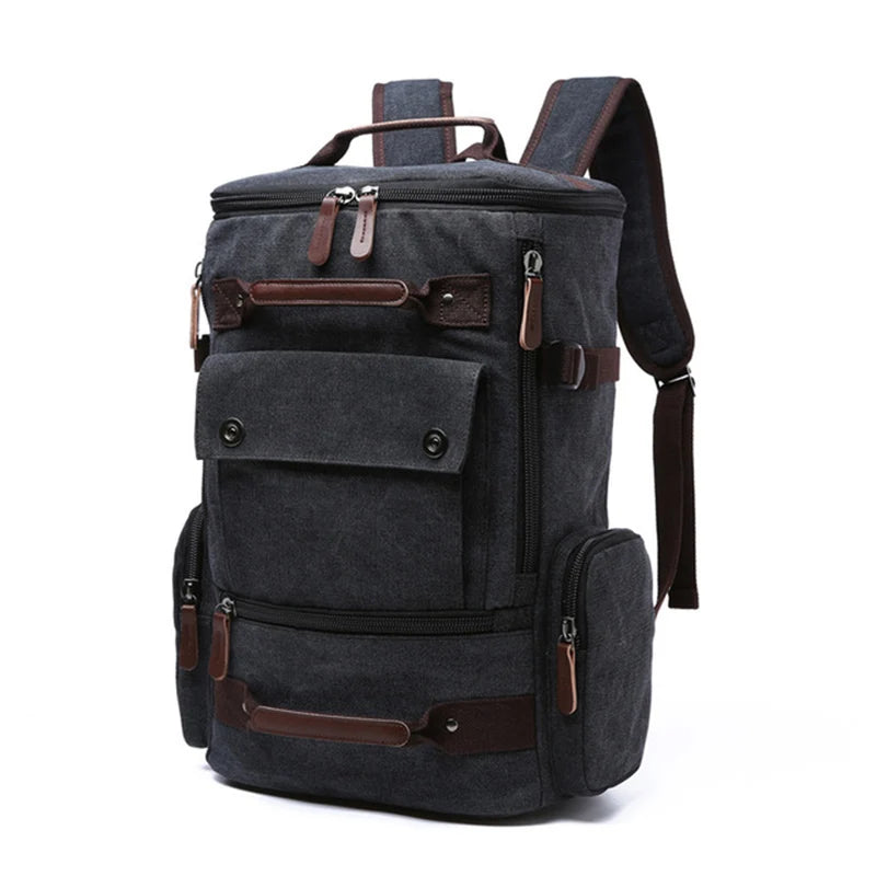 Sac À Dos Pour Homme En Toile Marron