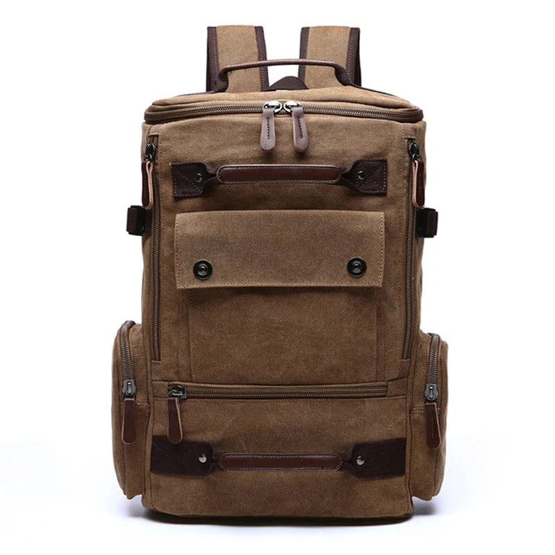 Sac À Dos Pour Homme En Toile Marron