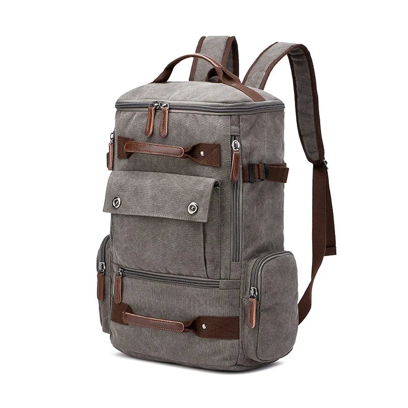 Sac À Dos Pour Homme En Toile Marron