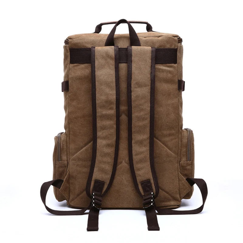 Sac À Dos Pour Homme En Toile Marron