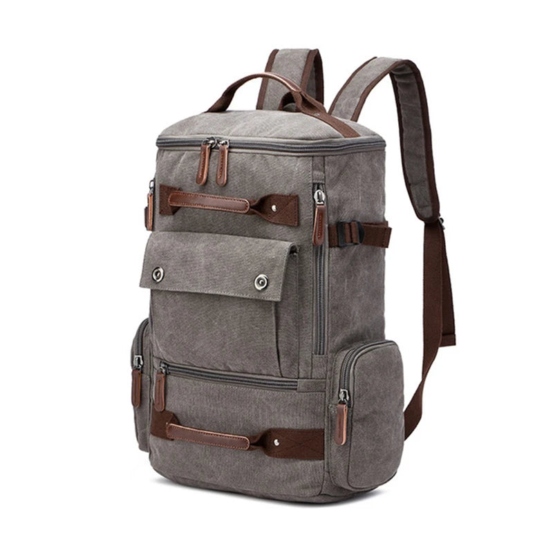 Sac À Dos Pour Homme En Toile Marron