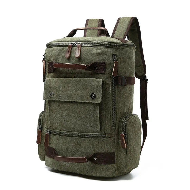 Sac À Dos Pour Homme En Toile Marron