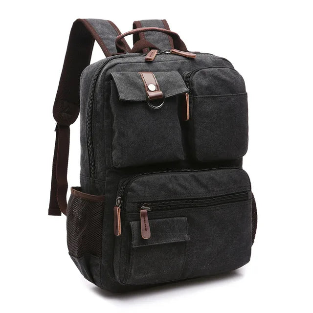 Sac À Dos Classe Homme En Toile Compartiment Ordinateur