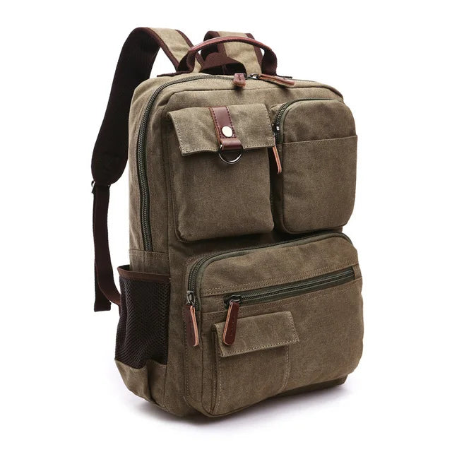 Sac À Dos Classe Homme En Toile Compartiment Ordinateur