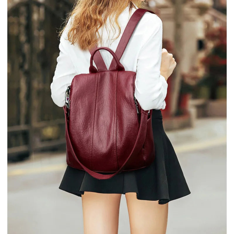 Sac À Dos En Cuire Femme Cuir Véritable De Mouton