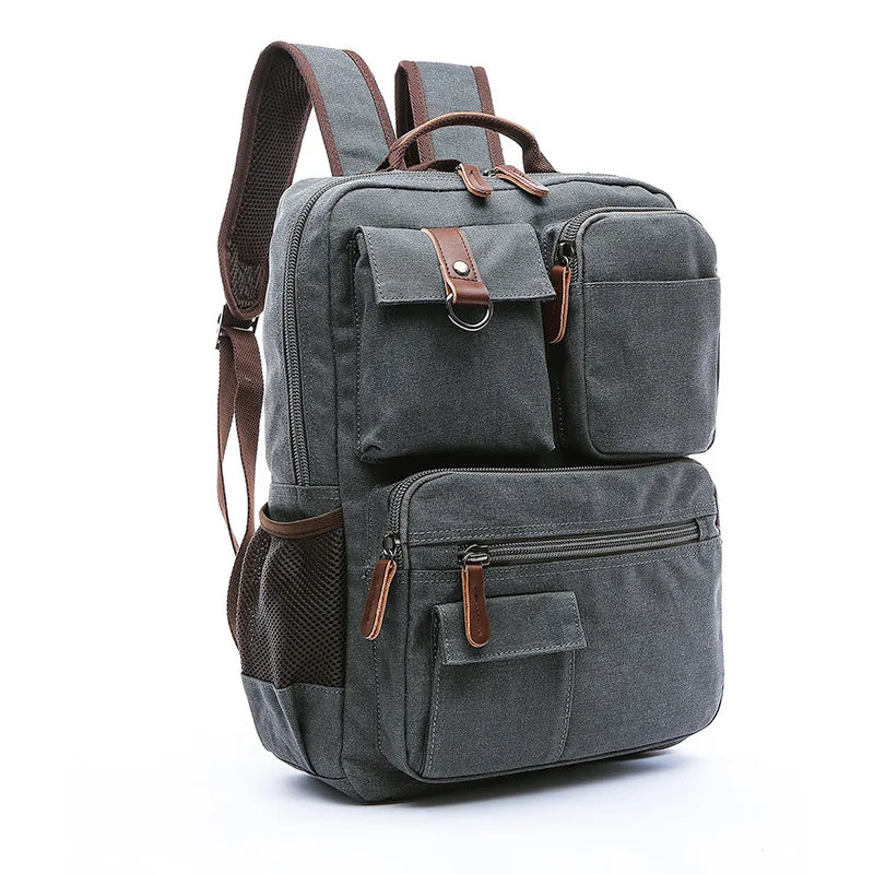 Sac À Dos Classe Homme En Toile Compartiment Ordinateur