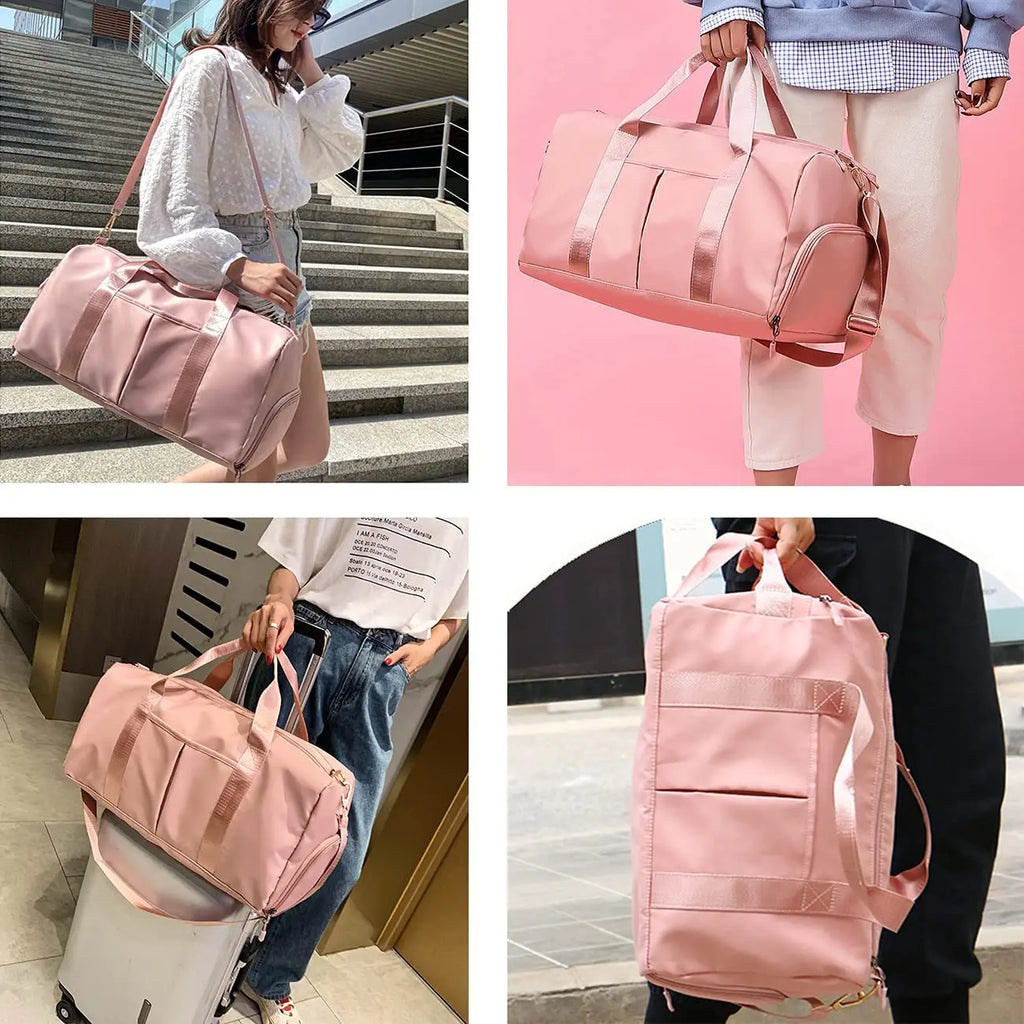 Sac polochon de voyage personnalisable brodé avec compartiment à chaussures