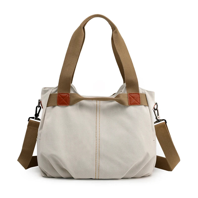 Sac hobo femme bleu en toile avec bandoulière et fermeture éclair
