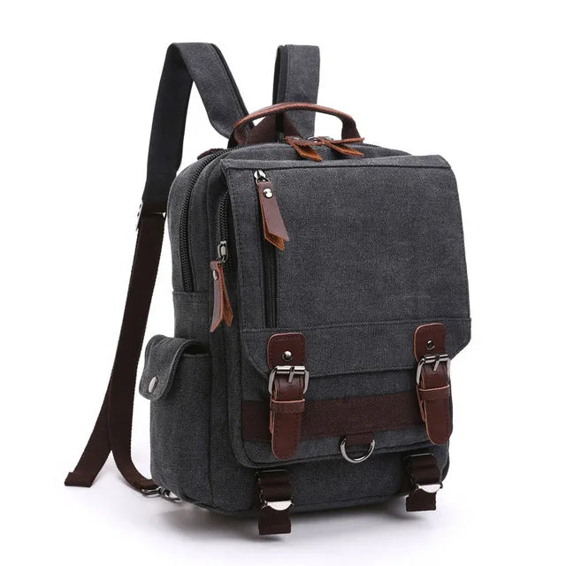 Petit Sac À Dos Homme En Toile Marron