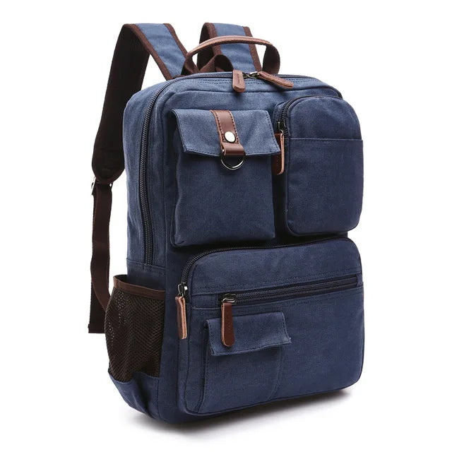 Sac À Dos Classe Homme En Toile Compartiment Ordinateur