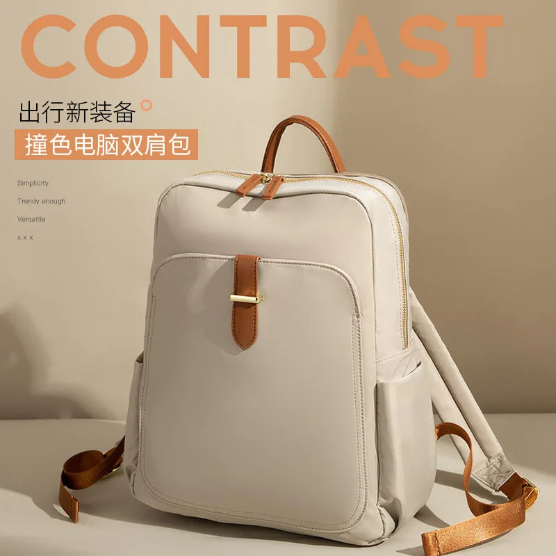 Sac À Dos En Nylon Avec Poche Frontale Pour Ordinateur