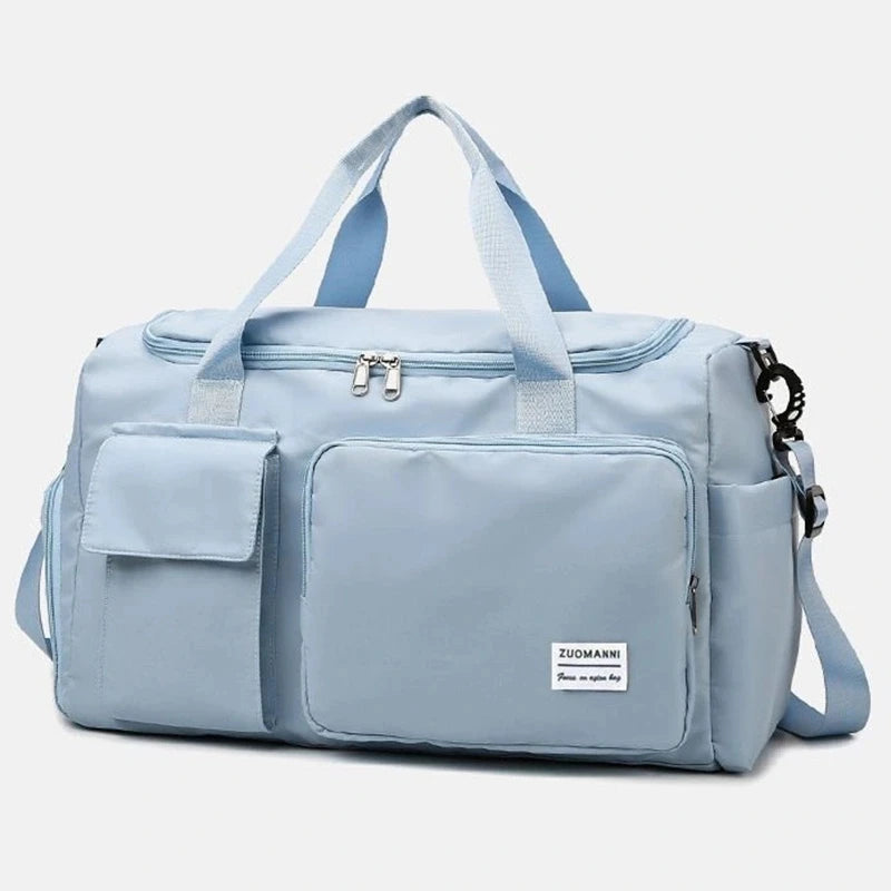 Sac polochon de voyage femme lilas 35 L avec compartiment à chaussures