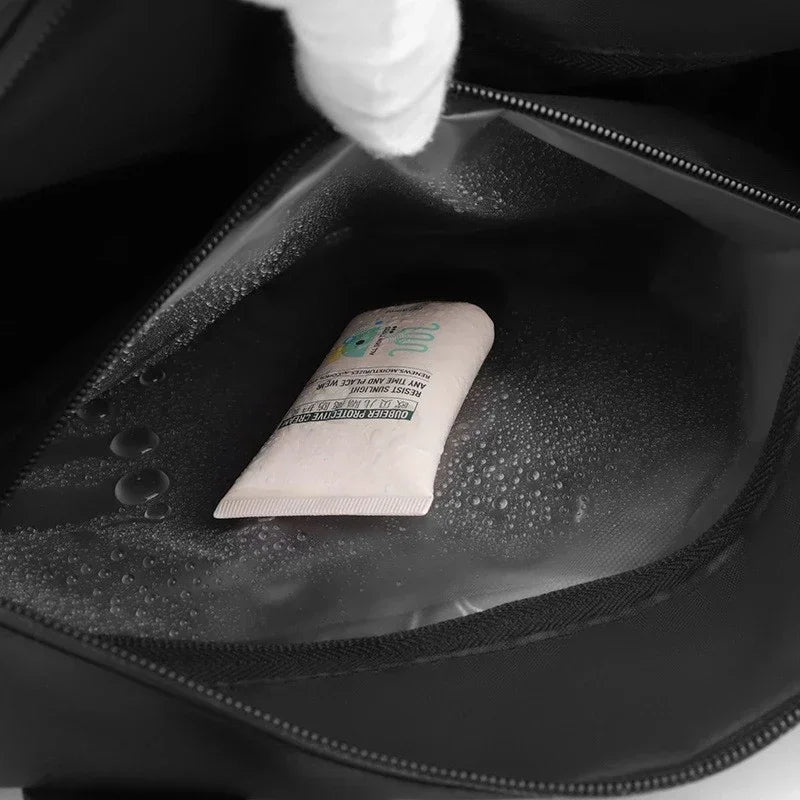 Sac de sport noir imperméable avec séparation sec et humide