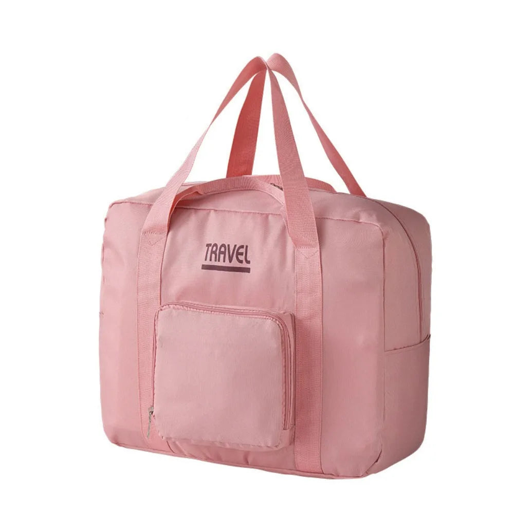 Sac de voyage beige imperméable en tissu Oxford cationique 45 × 35 × 19 cm