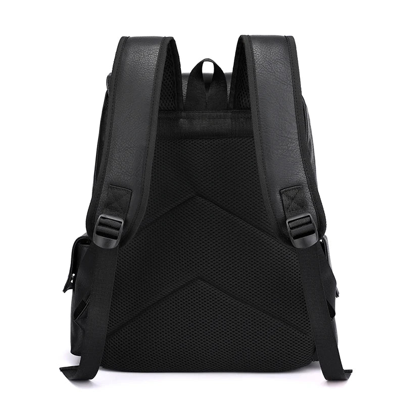 Sac-À-Dos Polyuréthane Noir Et Marron