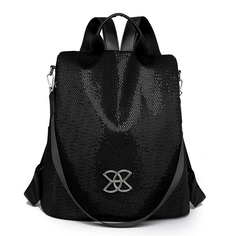 Sac À Dos Antivol Noir En Nylon