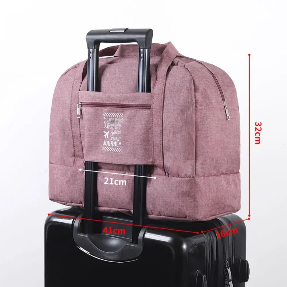 Sac de voyage femme gris en Oxford à compartiment humide et sec