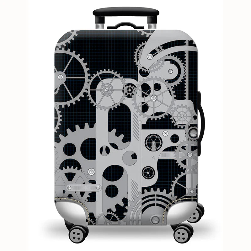Housse de valise extensible imprimé voyage 18 à 32 pouces