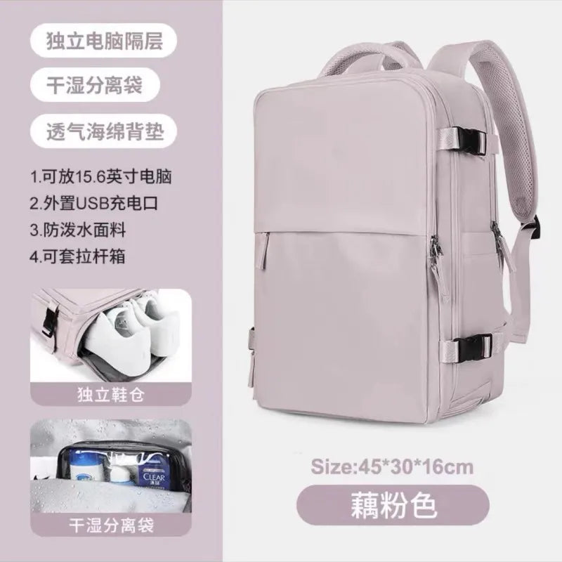 Sac À Dos De Voyage Avec Port USB Imperméable En Tissu