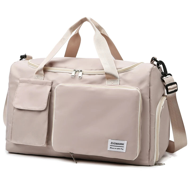 Sac polochon de voyage femme lilas 35 L avec compartiment à chaussures